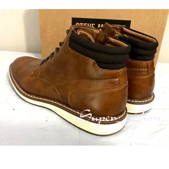 NEW Steve Madden Men's P-Jelen Leather Zip Chukka Boots - Picture 7 of 8